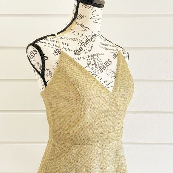 Lulu’s Light of the Party Gold Multi Sparkly Sleeveless Mini Dress Size S NWT - Picture 4 of 10